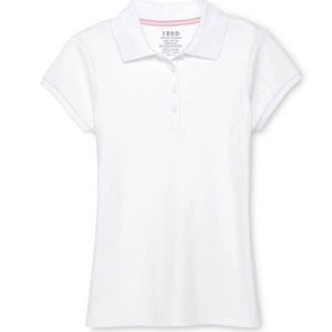 Girls PLUS size IZOD White Polo Uniform Shirt